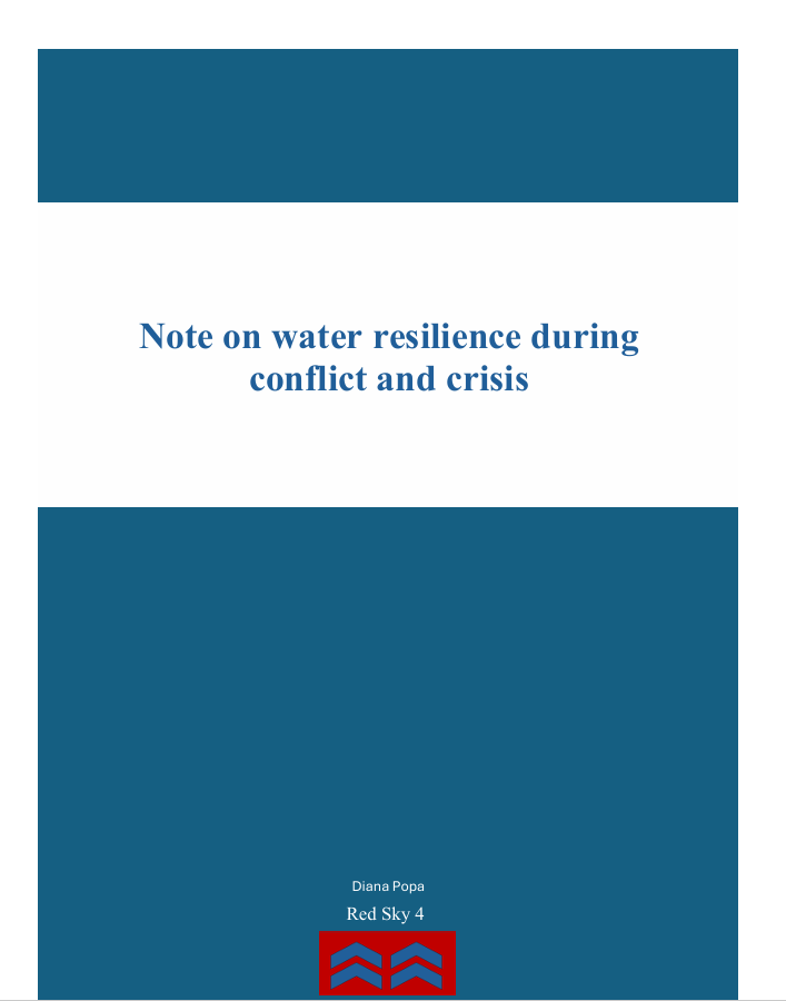 Note on water resilience during conflict and crisis